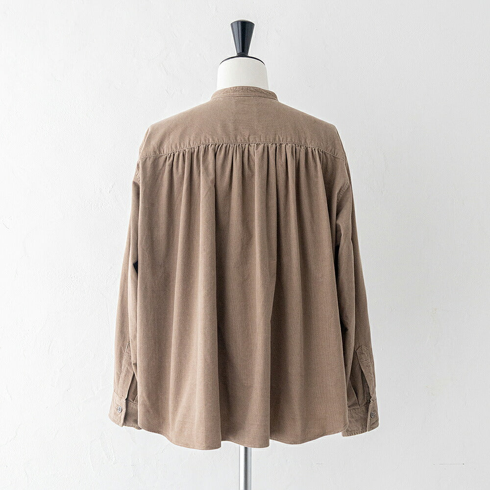 ダントン  コーデュロイ バンドカラー長袖シャツ  (DT-B0290 MCD)  21WALE CORDUROY BAND COLLAR SHIRT L/S  DANTON(レディース)