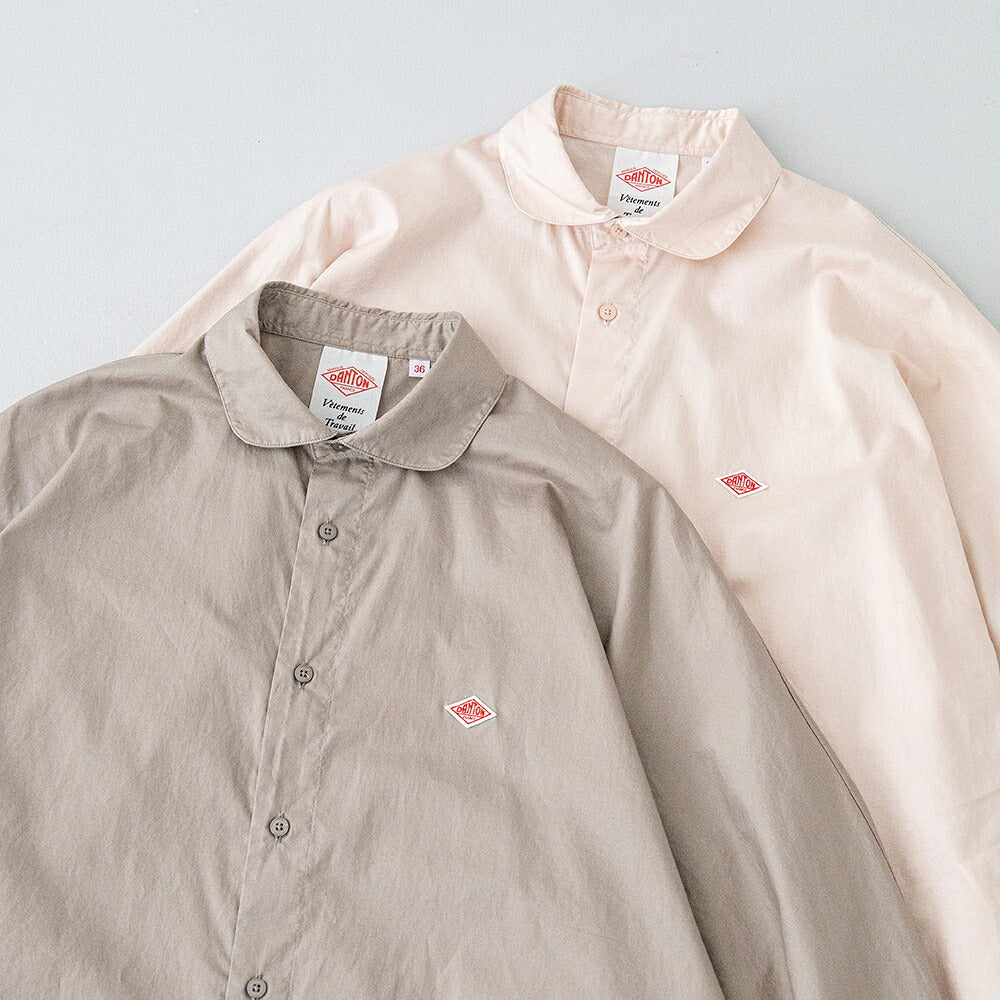 ダントン  コットンツイル ドルマンスリーブチュニックシャツ長袖シャツ  (DT-B0482 HCT)  80/- TWILL DOLMAN SLEEVE SHIRT  DANTON(レディース)