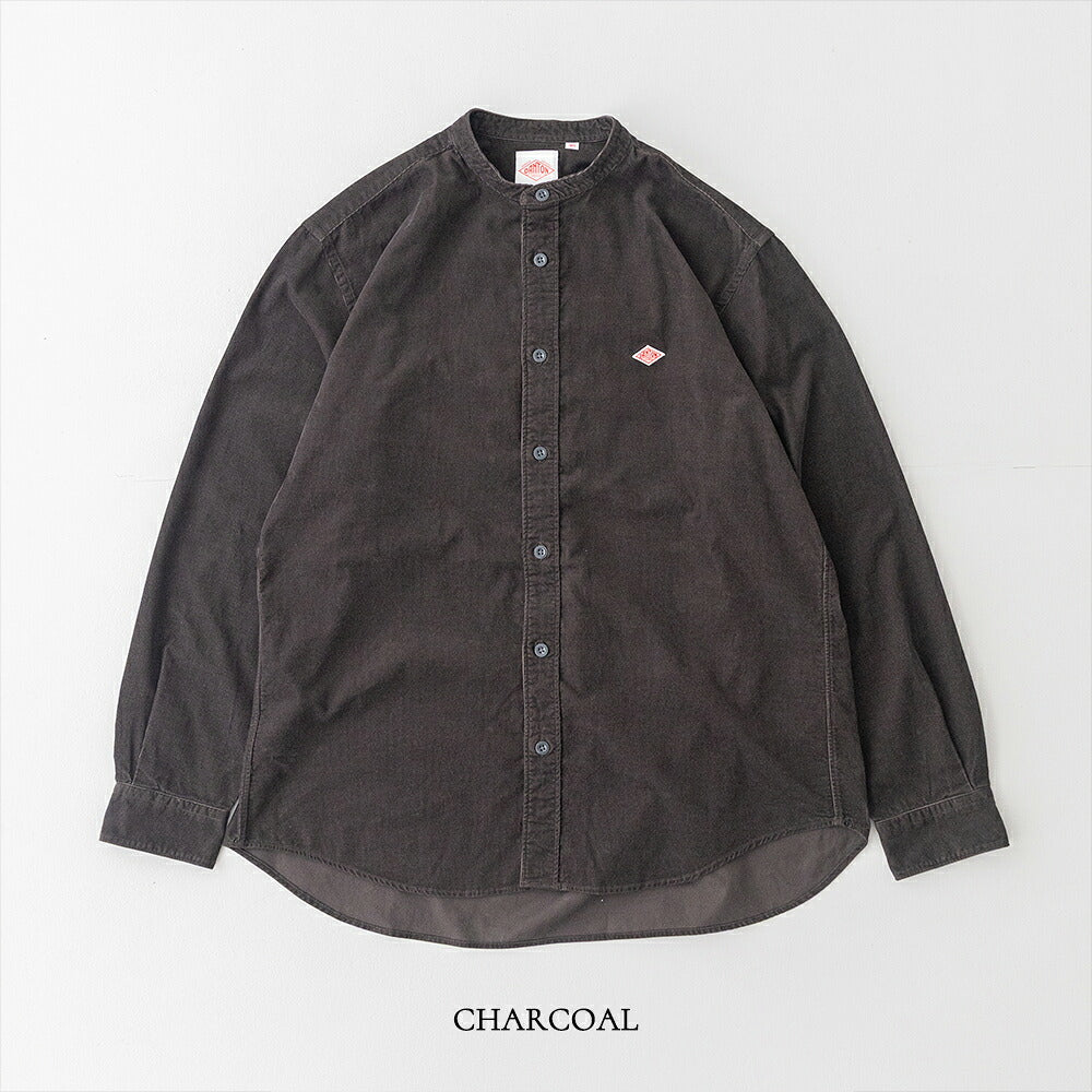 ダントン  コーデュロイ バンドカラー長袖シャツ  (DT-B0291 MCD)  21WALE CORDUROY BAND COLLAR SHIRT L/S  DANTON(メンズ)