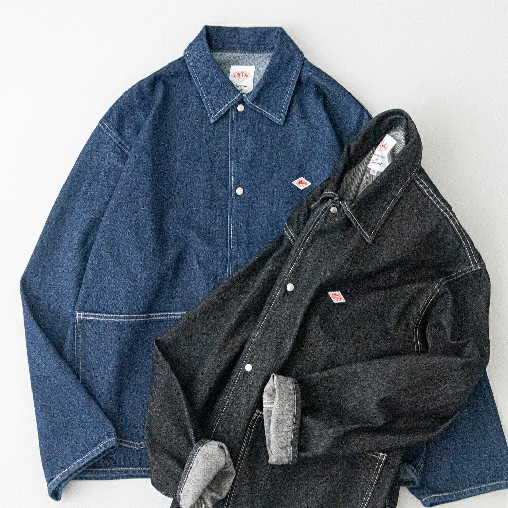 ダントン  コットンデニム カバーオール  (DT-B0400 SOU)  10OZ DENIM COVERALL SHIRT  DANTON(メンズ)