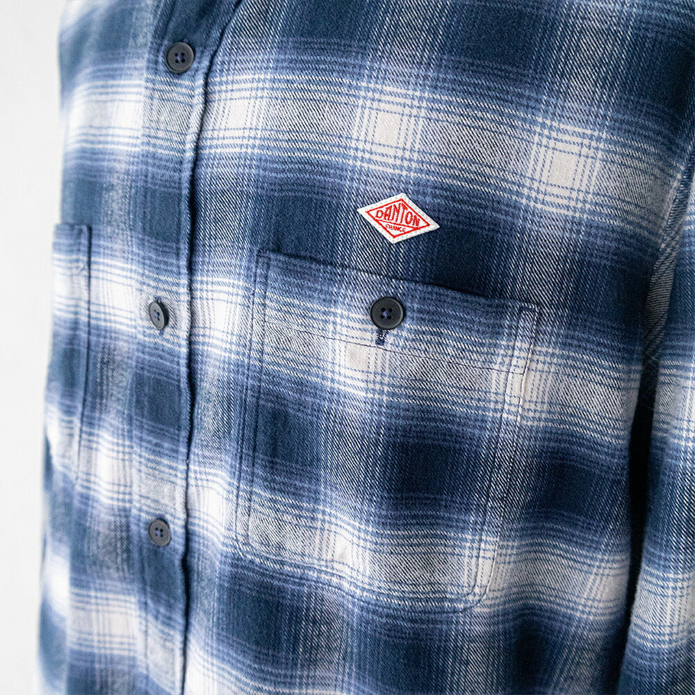 ダントン  フランネル レギュラーカラー長袖シャツ  (DT-B0477 BNL)  BRUSHED FLANNEL REGULAR COLLAR L/S SHIRT  DANTON(メンズ)