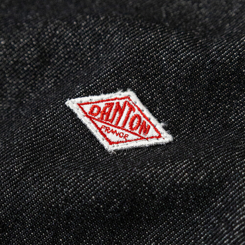 ダントン  コットンデニム カラーレスジャケット  (DT-B0397 SOU)  10OZ DENIM CREW NECK JACKET  DANTON(レディース)