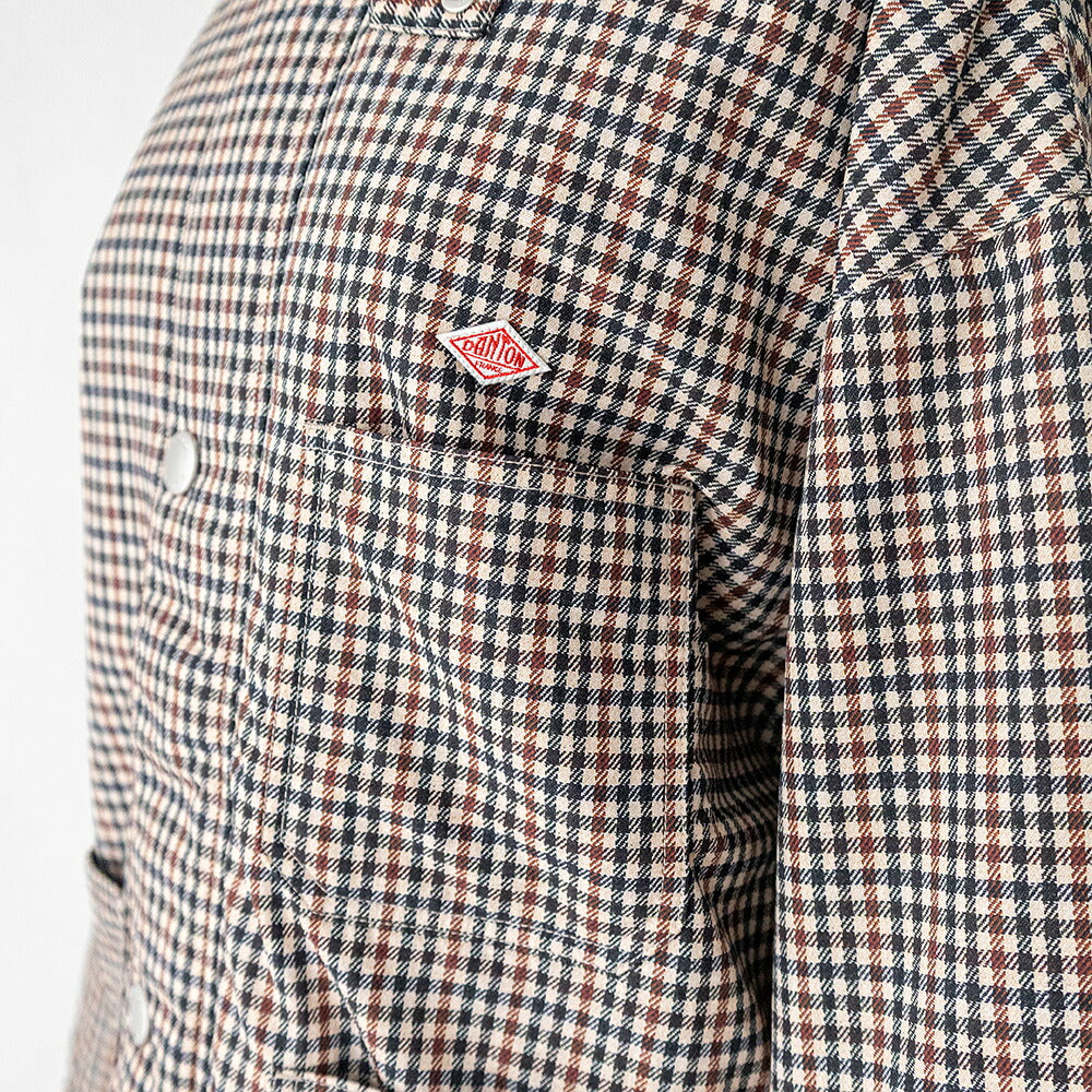 ダントン  中綿ナイロン カバーオールジャケット  (DT-A0808 PNN)  PRINTED NYLON TUSSAH COVERALL JACKET  DANTON(レディース)