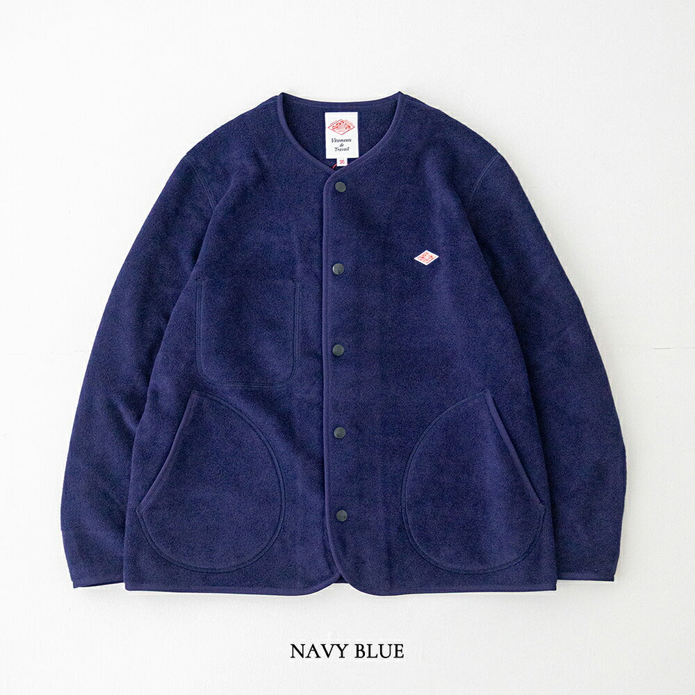 ダントン  フリース カラーレスジャケット  (JD-8911)  FLEECE COLLARLESS JACKET  DANTON(レディース)