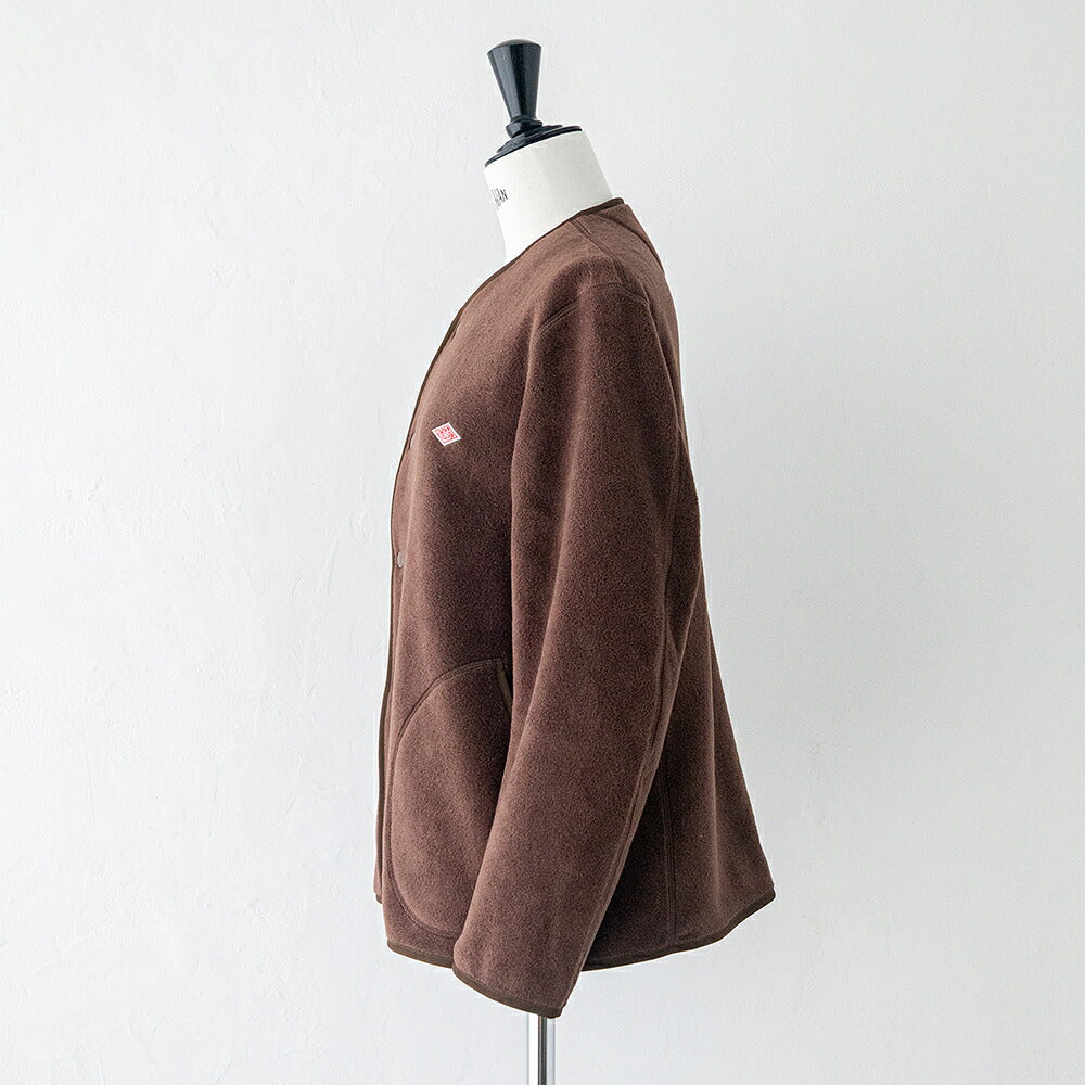 ダントン  フリース カラーレスジャケット  (JD-8911)  FLEECE COLLARLESS JACKET  DANTON(レディース)