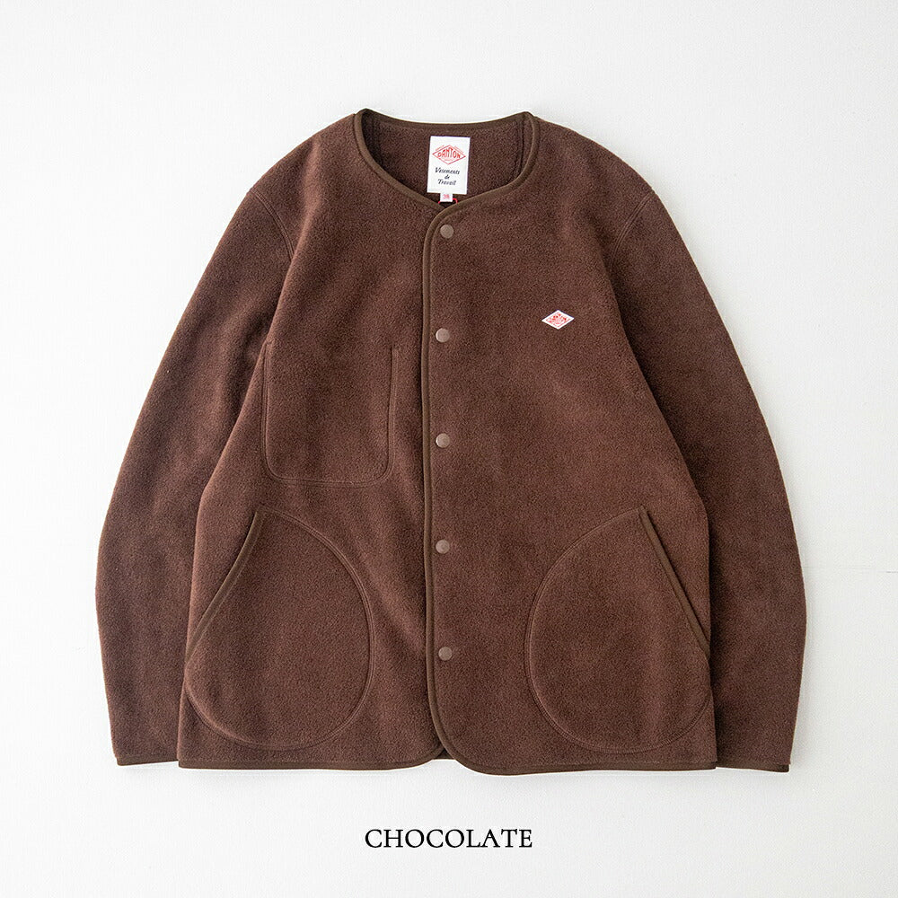 ダントン  フリース カラーレスジャケット  (JD-8939)  FLEECE COLLARLESS JACKET  DANTON(メンズ)