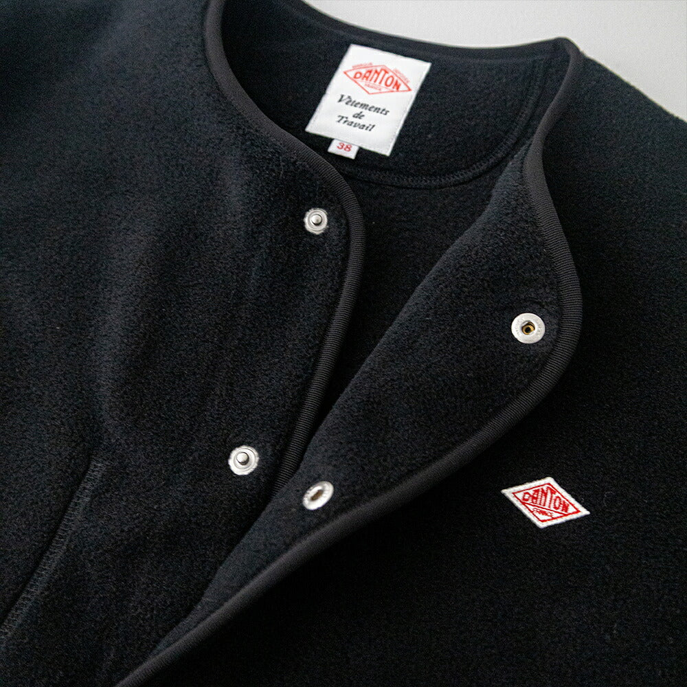 ダントン  フリース カラーレスジャケット  (JD-8939)  FLEECE COLLARLESS JACKET  DANTON(メンズ)