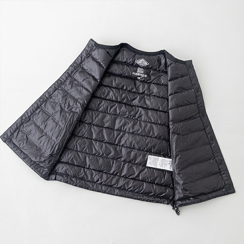 ダントン  キッズ インナーダウンベスト  (DT-A0048 RRT)  NYLON TAFFETA KIDS INNER DOWN CREWNECK VEST  DANTON(キッズ)