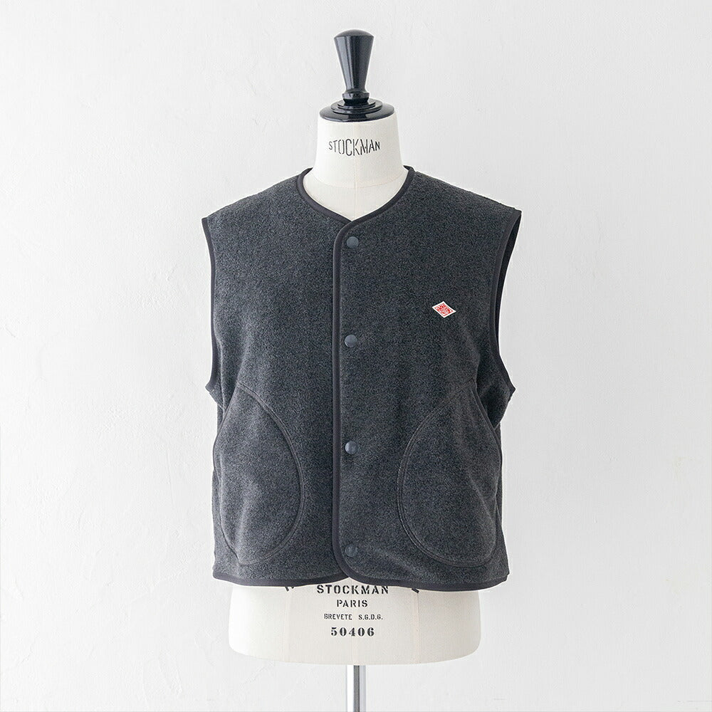 ダントン  フリース カラーレスベスト  (DT-A0521)  FLEECE COLLARLESS VEST  DANTON(レディース)