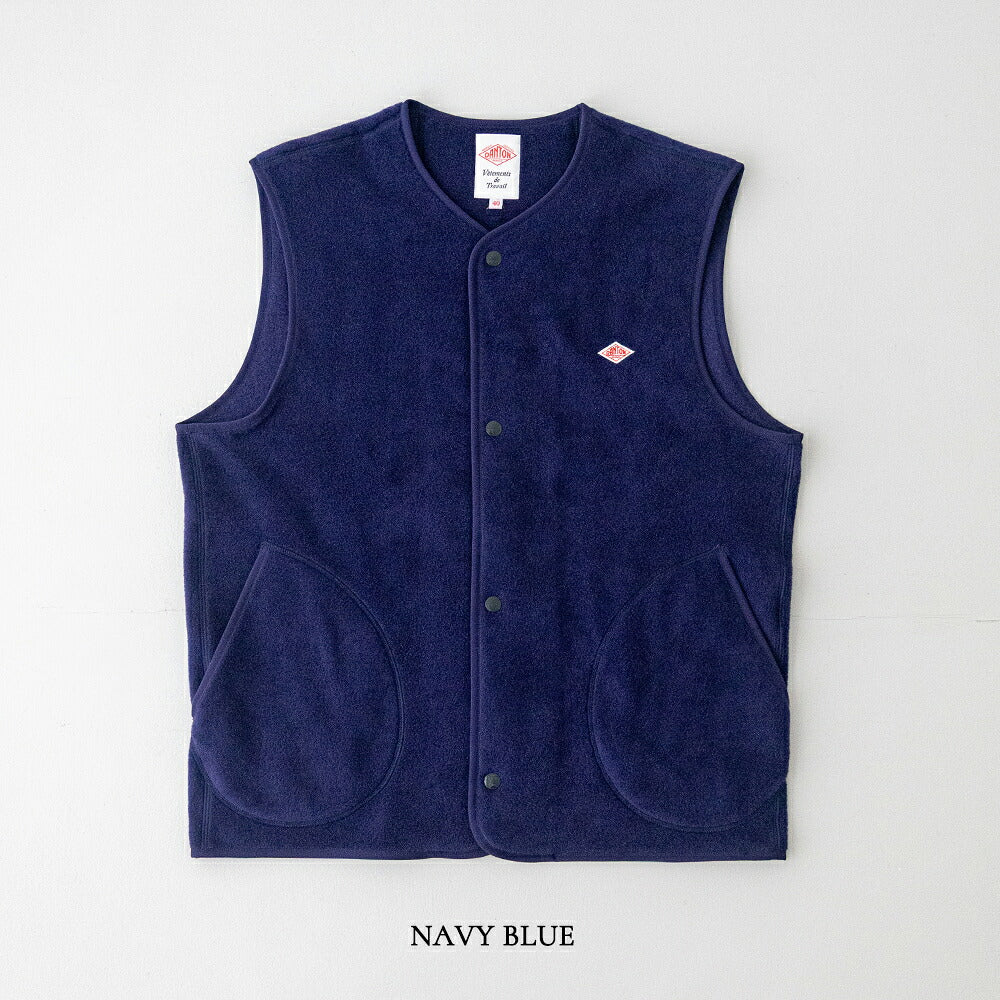 ダントン  フリース カラーレスベスト  (DT-A0799)  FLEECE COLLARLESS VEST  DANTON(メンズ)