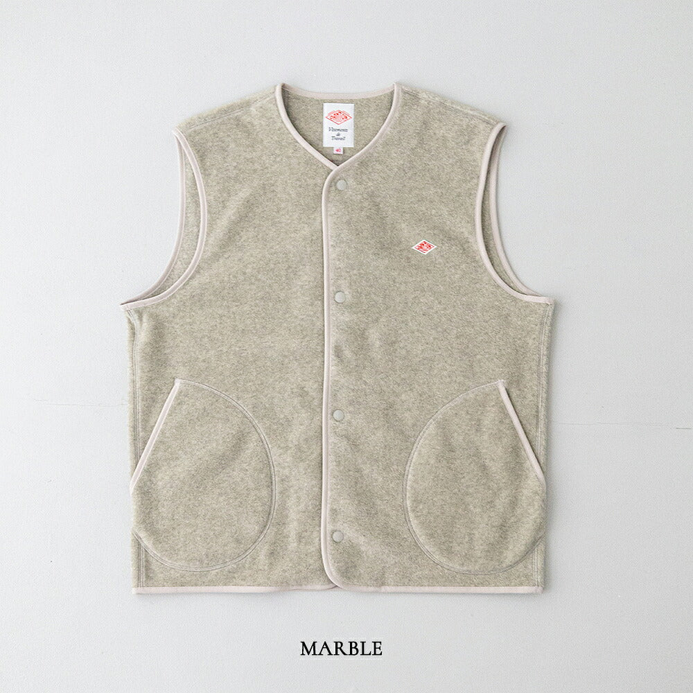 ダントン  フリース カラーレスベスト  (DT-A0799)  FLEECE COLLARLESS VEST  DANTON(メンズ)