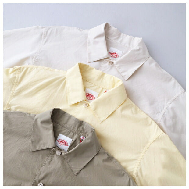ダントンコットンサイドスリット半袖シャツ(DT-B0223CPL)COTTONPOPLINHALFSLEEVESHIRTDANTON(レディース)【2024春夏】*送料無料*【後払い決済不可】*