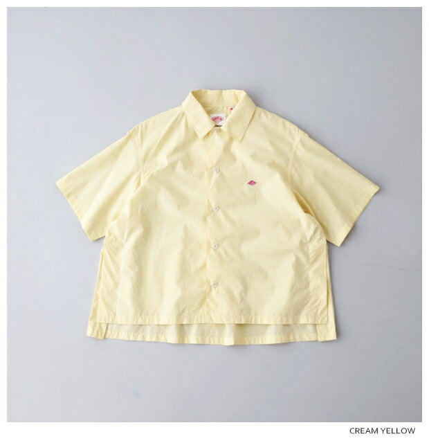 ダントンコットンサイドスリット半袖シャツ(DT-B0223CPL)COTTONPOPLINHALFSLEEVESHIRTDANTON(レディース)【2024春夏】*送料無料*【後払い決済不可】*