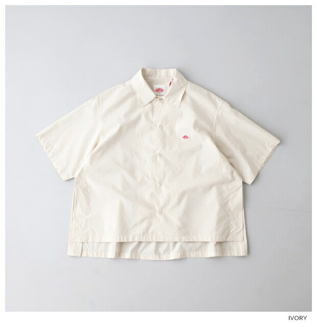 ダントンコットンサイドスリット半袖シャツ(DT-B0223CPL)COTTONPOPLINHALFSLEEVESHIRTDANTON(レディース)【2024春夏】*送料無料*【後払い決済不可】*
