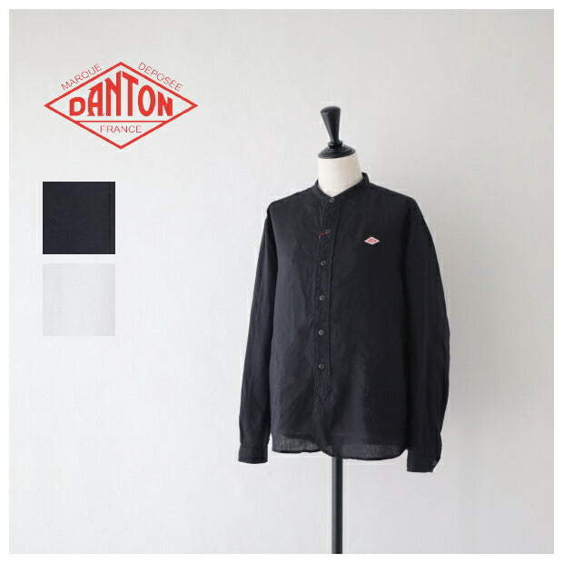 ダントンリネンバンドカラーシャツ(DT-B0279KLS)LINENCLOTHBANDCOLLARSHIRTL/SDANTON(レディース)【2024春夏】*送料無料*【後払い決済不可】*