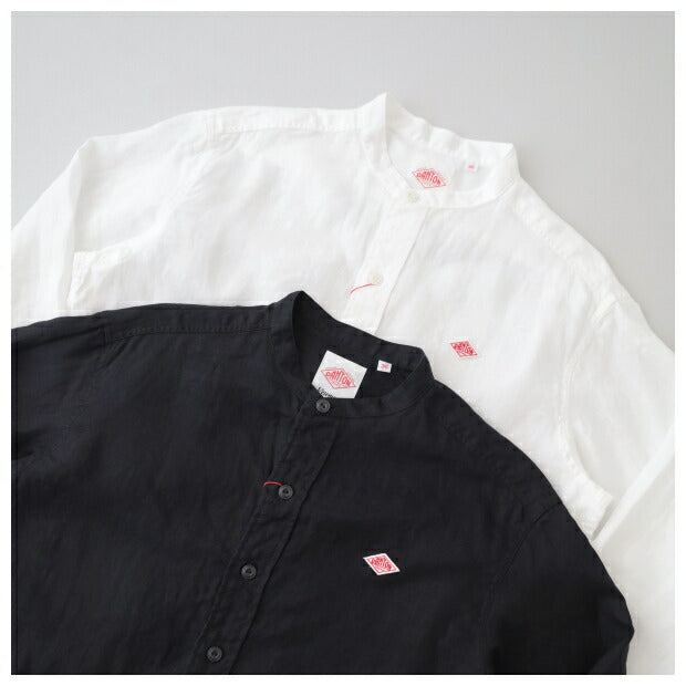 ダントンリネンバンドカラーシャツ(DT-B0279KLS)LINENCLOTHBANDCOLLARSHIRTL/SDANTON(レディース)【2024春夏】*送料無料*【後払い決済不可】*