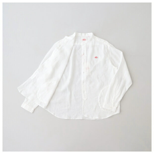 ダントンリネンバンドカラーシャツ(DT-B0279KLS)LINENCLOTHBANDCOLLARSHIRTL/SDANTON(レディース)【2024春夏】*送料無料*【後払い決済不可】*