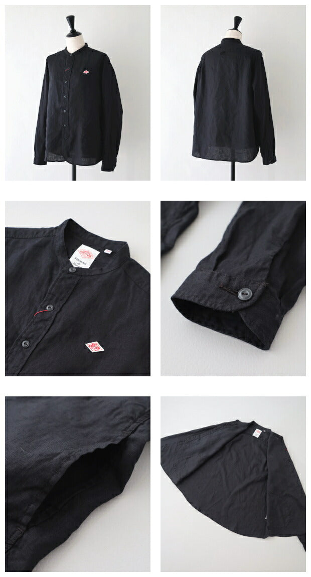 ダントンリネンバンドカラーシャツ(DT-B0279KLS)LINENCLOTHBANDCOLLARSHIRTL/SDANTON(レディース)【2024春夏】*送料無料*【後払い決済不可】*