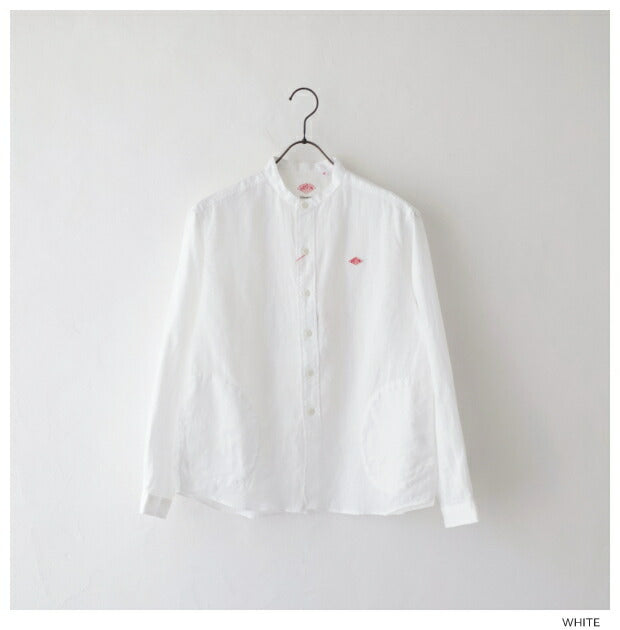 ダントンリネンバンドカラーシャツ(DT-B0279KLS)LINENCLOTHBANDCOLLARSHIRTL/SDANTON(レディース)【2024春夏】*送料無料*【後払い決済不可】*