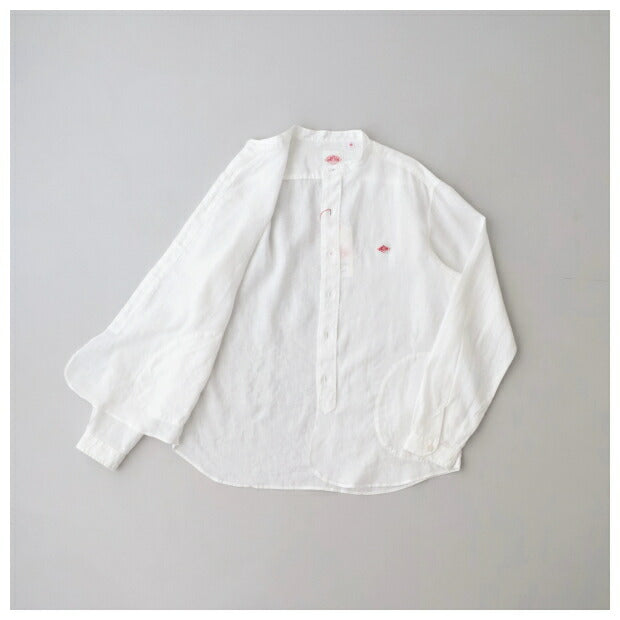 ダントンリネンクロスバンドカラーシャツ(DT-B0280KLS)LINENCLOTHBANDCOLLARSHIRTL/SDANTON(メンズ)【2024春夏】*送料無料*【後払い決済不可】*