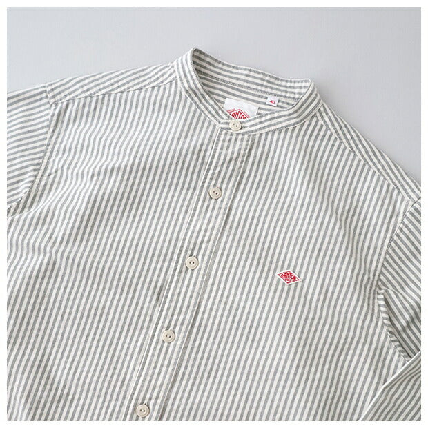 ダントンオックスフォードバンドカラーシャツ(DT-B0280OXP)OXFORDPLAIDBANDCOLLARSHIRTL/SDANTON(メンズ)*送料無料*【後払い決済不可】*