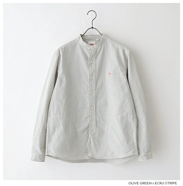 ダントンオックスフォードバンドカラーシャツ(DT-B0280OXP)OXFORDPLAIDBANDCOLLARSHIRTL/SDANTON(メンズ)*送料無料*【後払い決済不可】*