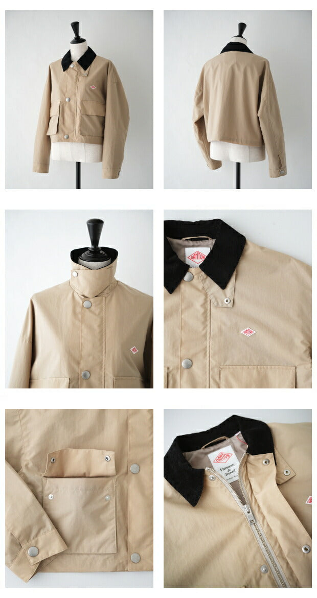 ダントンナイロンショートジャケット(DT-A0465NTF)NYLONTAFFETASHORTJACKETDANTON(レディース)【2024春夏】*送料無料*【後払い決済不可】*