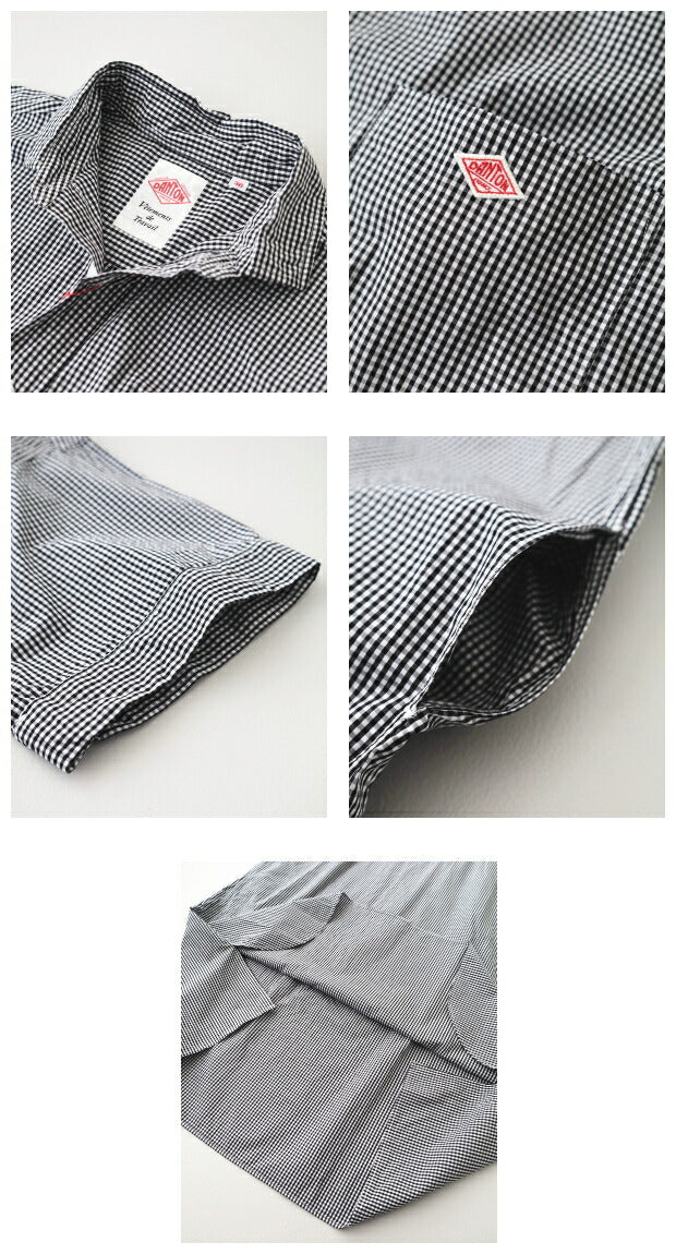 ダントンコットン半袖シャツチェックワンピース(JD-3655CPP)COTTONPOPLINPLAIDP.ODRESSS/SDANTON(レディース)【2024春夏】*送料無料*【後払い決済不可】*