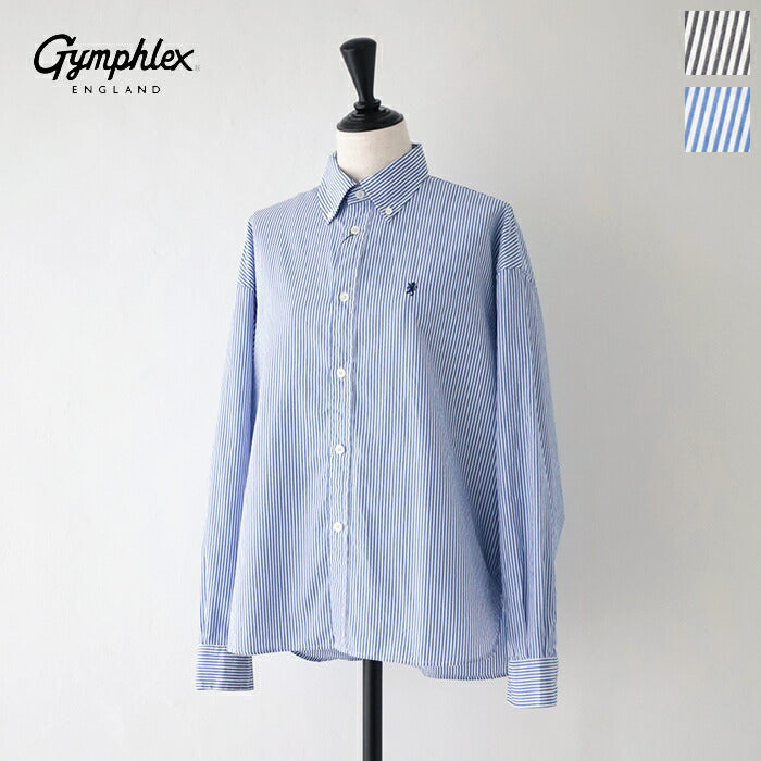 ジムフレックスライトデニムボタンダウンシャツ(GY-B0197SDM)LIGHTDENIMB.D.SHIRTL/SGymphlex(レディース)【2023秋冬】*送料無料*【後払い決済不可】【ポイント10倍】期間限定3/2120:00〜3/271:59