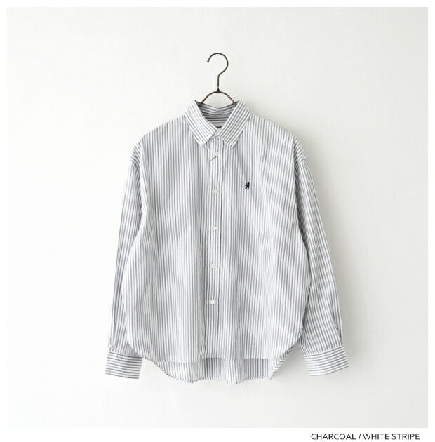 ジムフレックスストライプコットンボタンダウンシャツ(GY-B0198MTS)MULTISTRIPESHORTB.D.SHIRTL/SGymphlex(レディース)【2024春夏】*送料無料*【後払い決済不可】*