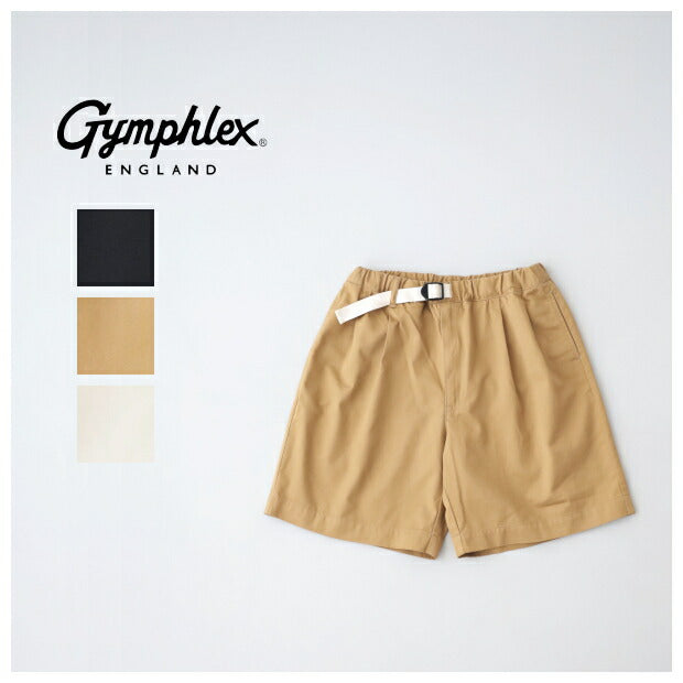 ジムフレックスコットンチノイージーショーツ(GY-E0181HDC)HIGHDENSITYCHINOCLOTHEASYSHORTPANTSGymphlex(レディース)【2024春夏】*送料無料*【後払い決済不可】*