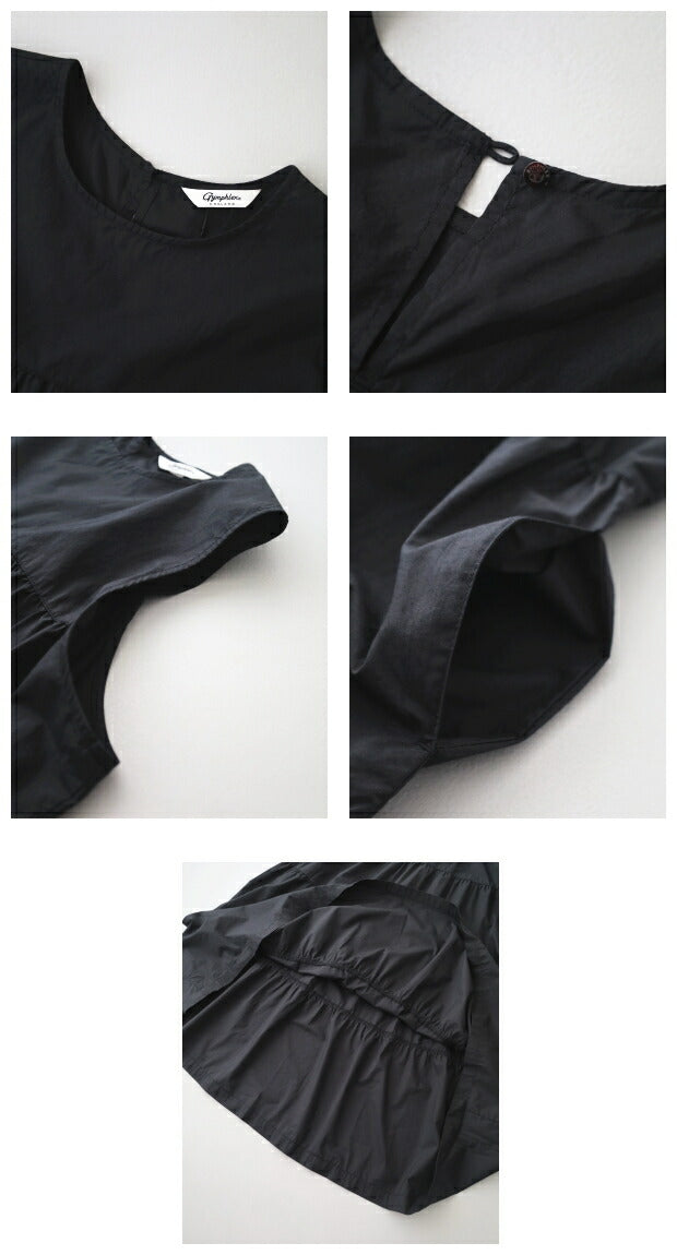 ジムフレックスコットンスリーブレスティアードワンピース(GY-G0076VTY)VINTAGEWASHEDTYPEWRITERCLOTHSLEEVELESSTIEREDDRESSGymphlex(レディース)【2024春夏】*送料無料*【後払い決済不可】*