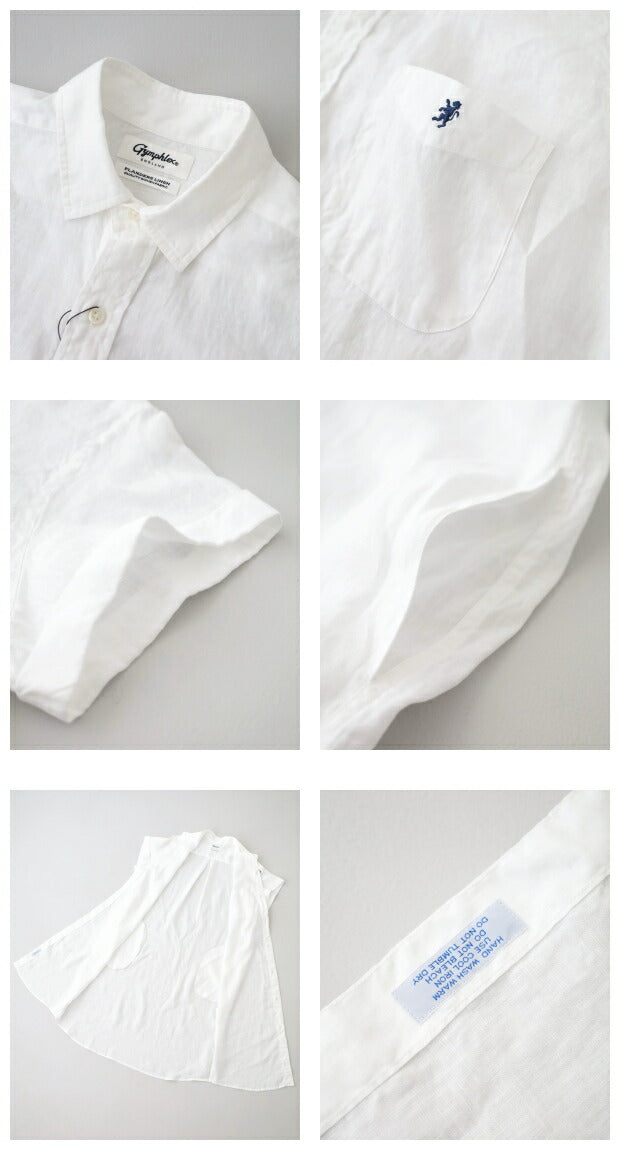 ジムフレックスリネンクロスレギュラーカラーシャツワンピース(GY-B0243KLS)LINENCLOTHREGULARCOLLARSHIRTDRESSGymphlex(レディース)【2024春夏】*送料無料*【後払い決済不可】*