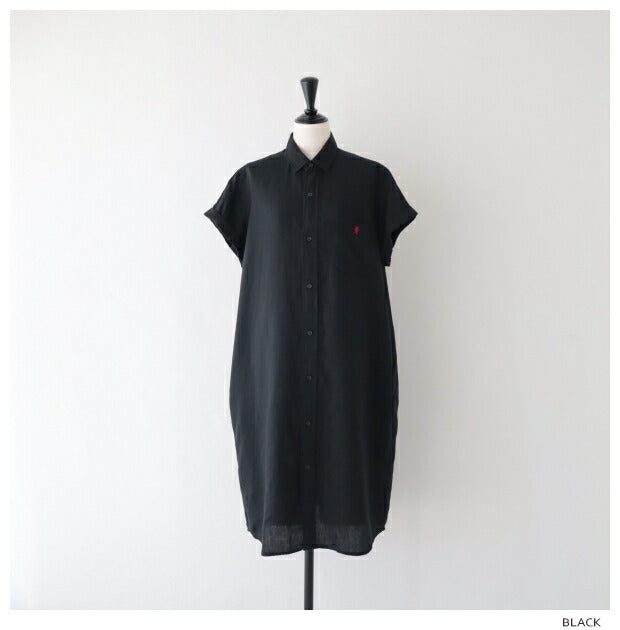 ジムフレックスリネンクロスレギュラーカラーシャツワンピース(GY-B0243KLS)LINENCLOTHREGULARCOLLARSHIRTDRESSGymphlex(レディース)【2024春夏】*送料無料*【後払い決済不可】*