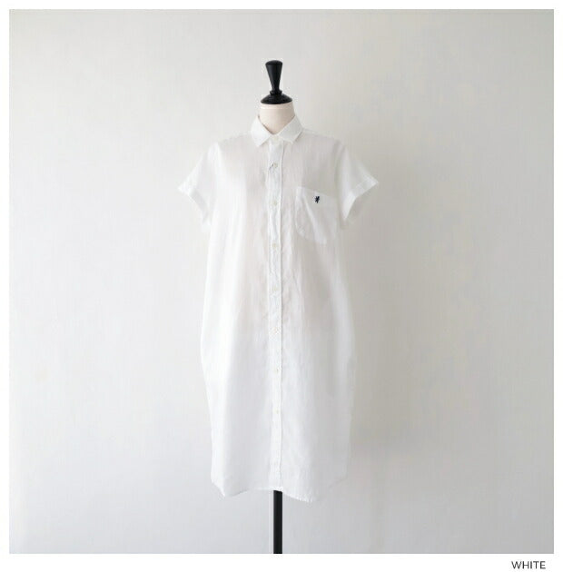 ジムフレックスリネンクロスレギュラーカラーシャツワンピース(GY-B0243KLS)LINENCLOTHREGULARCOLLARSHIRTDRESSGymphlex(レディース)【2024春夏】*送料無料*【後払い決済不可】*