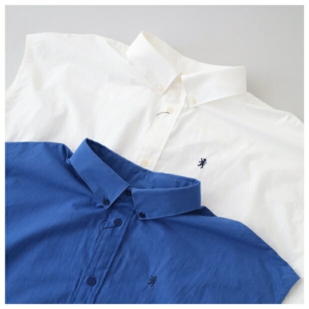 ジムフレックスコットンスリーブレスボタンダウンシャツワンピース(GY-B0246TYO)TYPEWRITERWASHERSLEEVELESSB.D.SHIRTDRESSGymphlex(レディース)【2024春夏】*送料無料*【後払い決済不可】*
