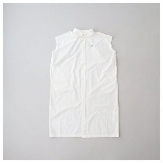 ジムフレックスコットンスリーブレスボタンダウンシャツワンピース(GY-B0246TYO)TYPEWRITERWASHERSLEEVELESSB.D.SHIRTDRESSGymphlex(レディース)【2024春夏】*送料無料*【後払い決済不可】*