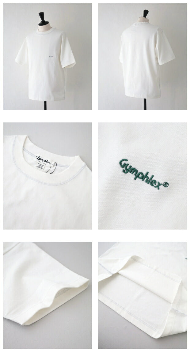 ジムフレックスロゴ刺繍半袖ビッグTシャツ(J-9271HWJ)HEAVYWEIGHTJERSEYCREWNECKS/ST-SHIRTGymphlex(メンズ)【2024春夏】*送料無料*【後払い決済不可】*