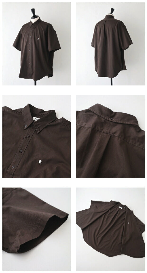 ジムフレックスツイルバイオウォッシュ半袖ボタンダウンシャツ(GY-B0248BIT)TWILLBIOWASHB.D.SHIRTS/SGymphlex(メンズ)【2024春夏】*送料無料*【後払い決済不可】*