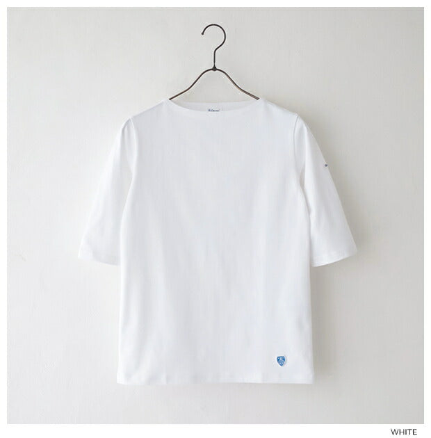 オーシバルコットンボートネック5分袖Tシャツ(OR-C0136BFJ)40/2JERSEYBOATNECKH/SP.O.ORCIVAL(レディース)【2024春夏】*送料無料*【後払い決済不可】*