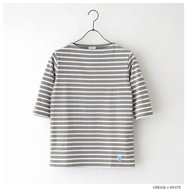 オーシバルコットンボートネック5分袖Tシャツ(OR-C0136BFJ)40/2JERSEYBOATNECKH/SP.O.ORCIVAL(レディース)【2024春夏】*送料無料*【後払い決済不可】*