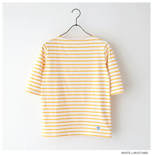 オーシバルコットンボートネック5分袖Tシャツ(OR-C0136BFJ)40/2JERSEYBOATNECKH/SP.O.ORCIVAL(レディース)【2024春夏】*送料無料*【後払い決済不可】*