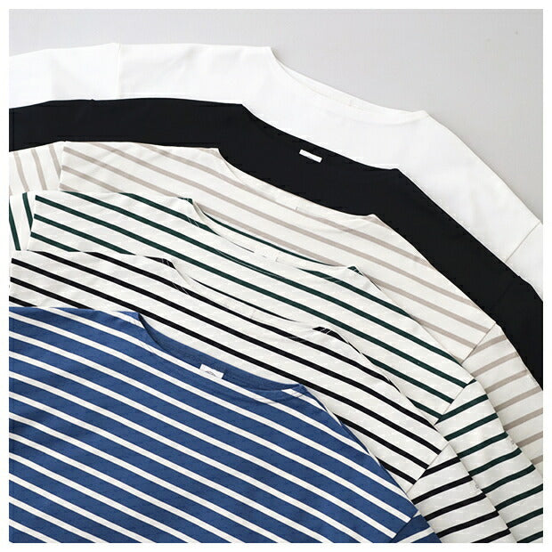 オーシバルワイドボートネックチュニックカットソー(OR-C0339MER)COTTONMERCERIZINGSTRIPEWIDEBOATNECKP.O.ORCIVAL(レディース)【2024春夏】*送料無料*【後払い決済不可】*