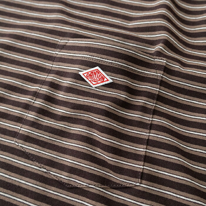 ダントンコットンポリエステルボーダーポケットTシャツ(DT-C0198TCB)T/COPENENDJERSEYPOCKETT-SHIRTDANTON(メンズ)【2024春夏】*送料無料*【後払い決済不可】*
