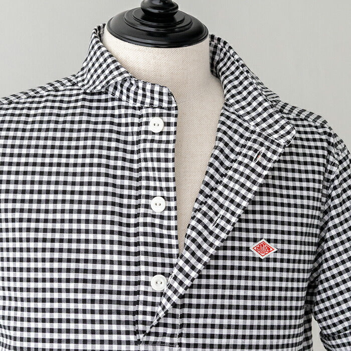 ダントンオックスフォード丸襟半袖プルオーバーシャツ(DT-B0284OXP)OXFORDPLAIDROUNDCOLLARP.OSHIRTS/SDANTON(メンズ)【2024春夏】*送料無料*【後払い決済不可】*