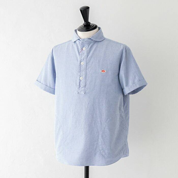 ダントンオックスフォード丸襟半袖プルオーバーシャツ(DT-B0284SOX)OXFORDROUNDCOLLARP.OSHIRTS/SDANTON(メンズ)【2024春夏】*送料無料*【後払い決済不可】*
