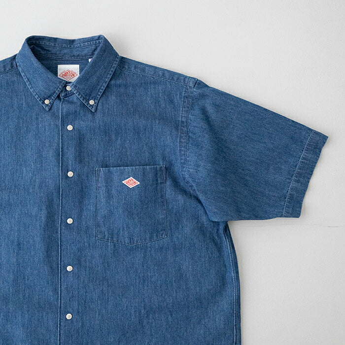 ダントンコットンリネンカバーオールシャツ(DT-B0240WCL)C/LWEATHERCLOTHCOVERALLSHIRTDANTON(メンズ)【2024春夏】*送料無料*【後払い決済不可】*