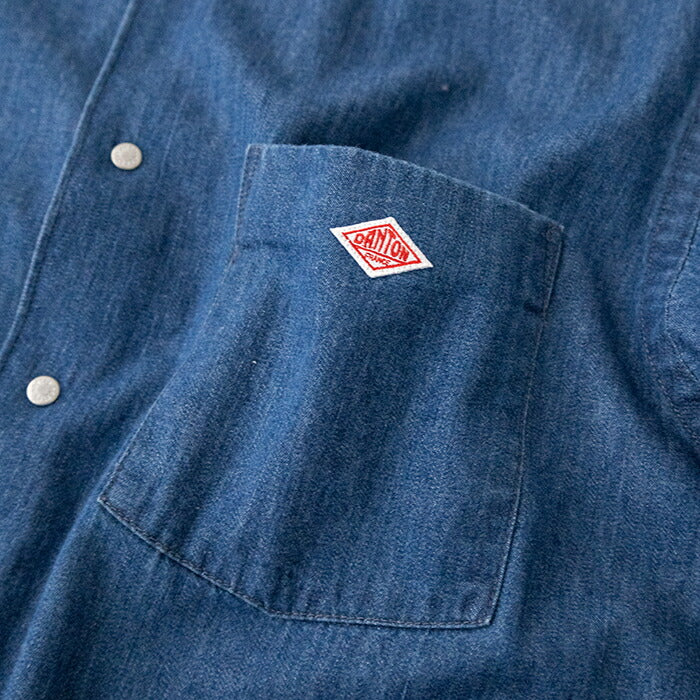 ダントンコットンリネンカバーオールシャツ(DT-B0240WCL)C/LWEATHERCLOTHCOVERALLSHIRTDANTON(メンズ)【2024春夏】*送料無料*【後払い決済不可】*