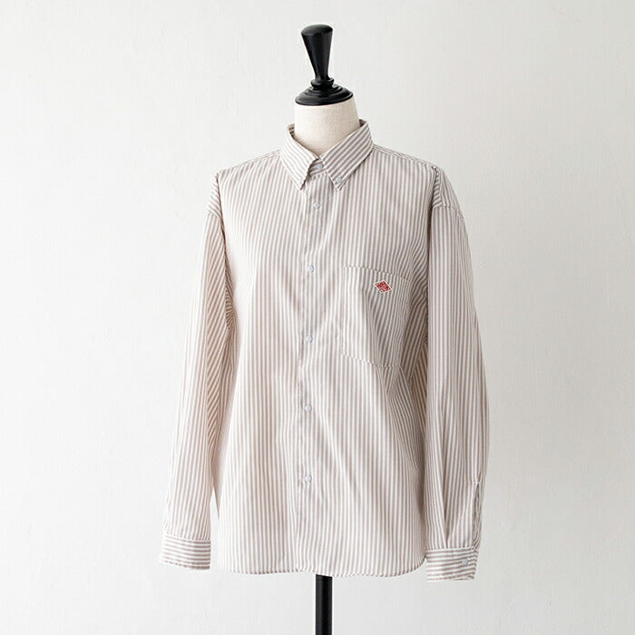 ダントンタイプライターストライプハーフジップシャツ(DT-B0233STY)TYPEWRITERSTRIPEHALFZIPSHIRTDANTON(メンズ)【2024春夏】*送料無料*【後払い決済不可】*