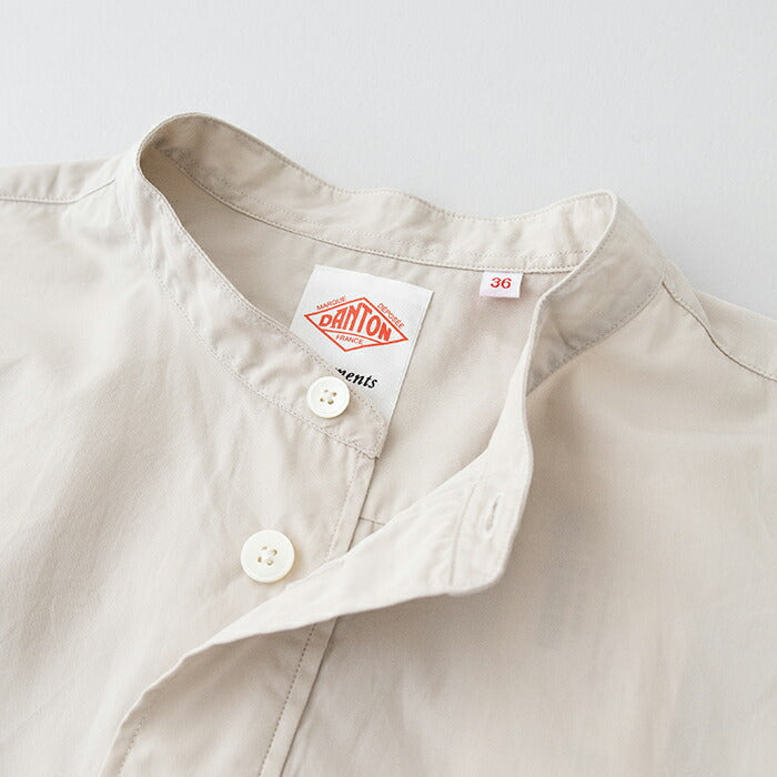 ダントンコットンポプリンバンドカラーシャツ(DT-B0341RPL)POPLINBANDCOLLARSHIRTDANTON(レディース)【2025春夏】*送料無料*【後払い決済不可】*